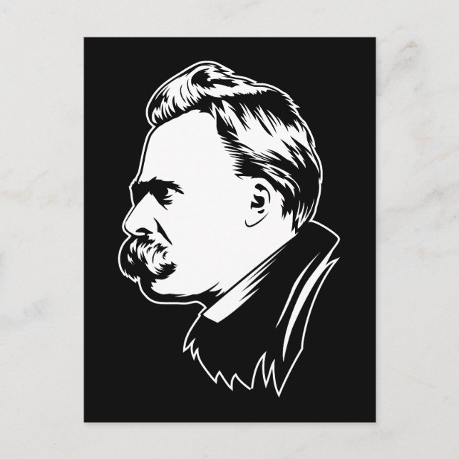 Frederich Nietzsche Portrait Mousepad Postkarte (Vorderseite)