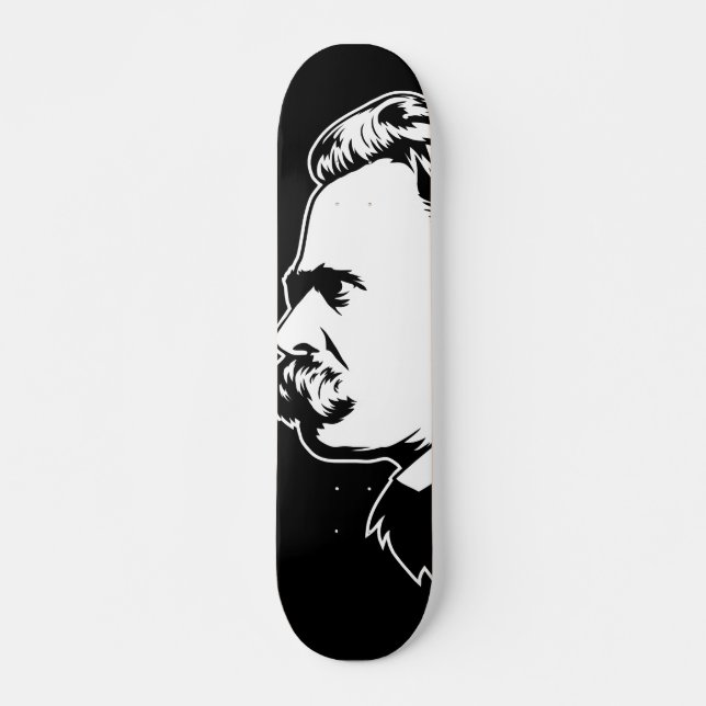 Frederich Nietzsche Portrait Mousepad Skateboard (Vorne)