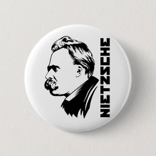 Frederich Nietzsche Porträt-Knopf Button