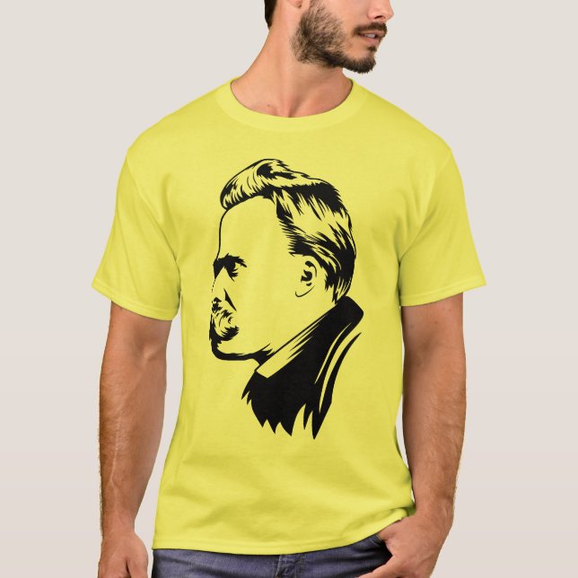 Frederich Nietzsche Porträt T-Shirt (Vorderseite)