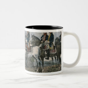 Frederick das große mit den Bauern Zweifarbige Tasse