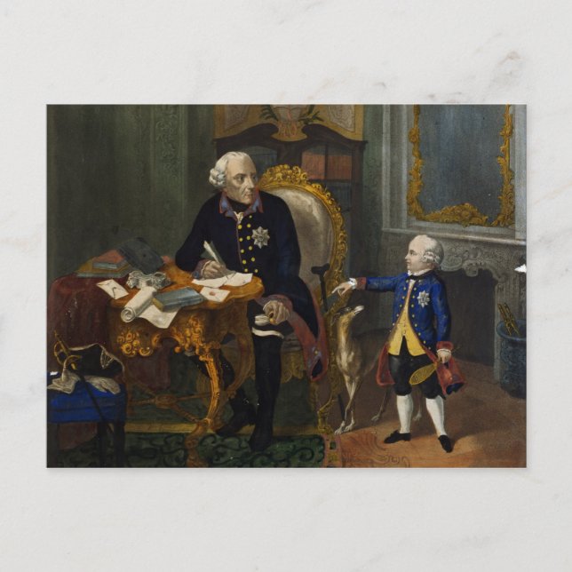 Frederick der Große und sein Großneffe Postkarte (Vorderseite)