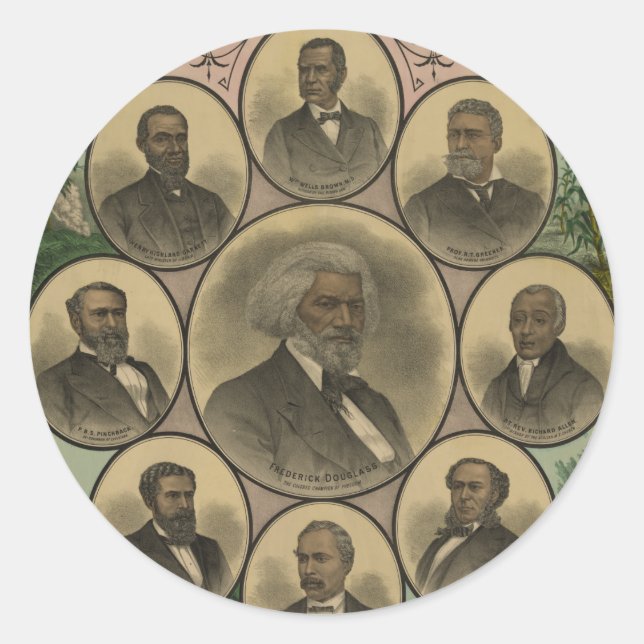 Frederick Douglass 1883 Runder Aufkleber (Vorderseite)