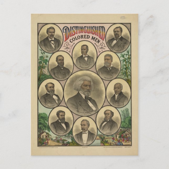 Frederick Douglass: Die farbenfrohen Männer Postkarte (Vorderseite)