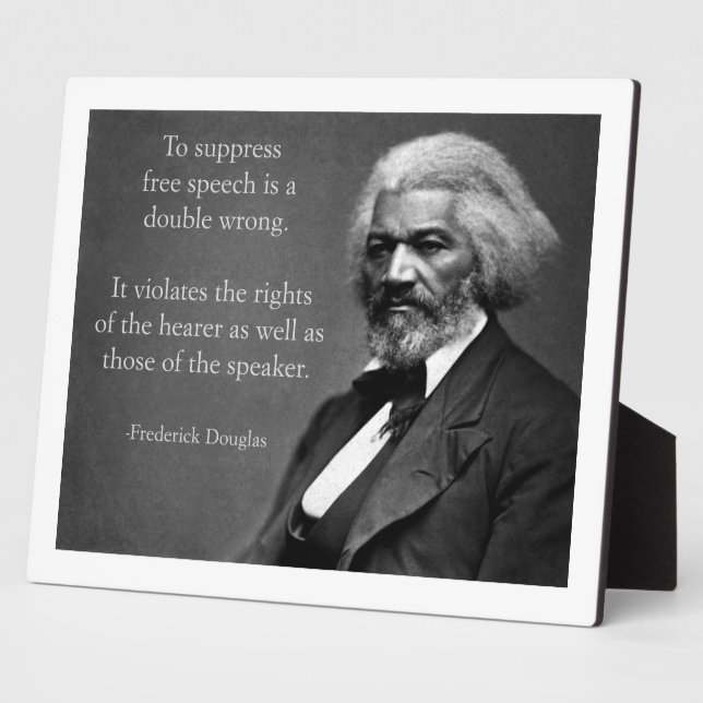 Frederick Douglass Free Speech Fotoplatte (Seite)