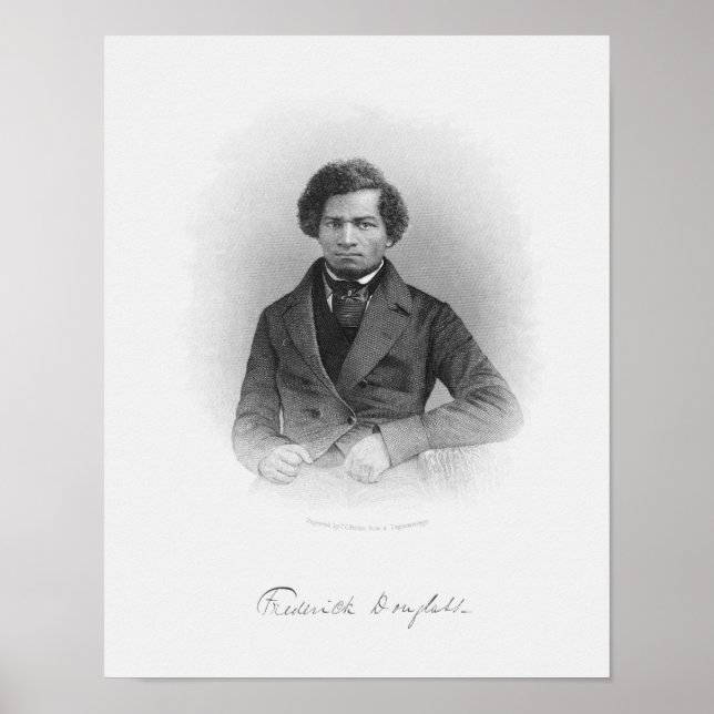 Frederick Douglass graved Portrait Poster (Vorne)