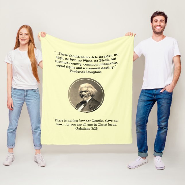 FREDERICK DOUGLASS Inspiration Schwarze Geschichte Fleecedecke (Beispiel)