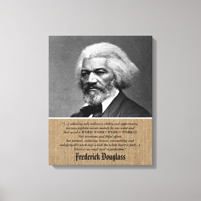 Frederick Douglass Work Perfection Quote Cv Leinwanddruck (Vorderseite)