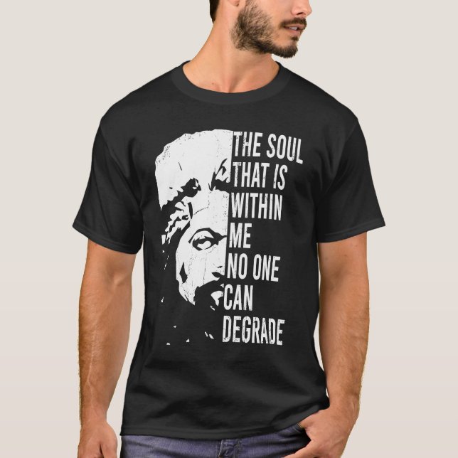 Frederick Douglass Zitat Apparel, Black History Mo T-Shirt (Vorderseite)