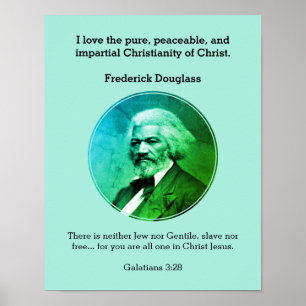 FREDERICK DOUGLASS Zitat Custom Scripture BLUE Poster