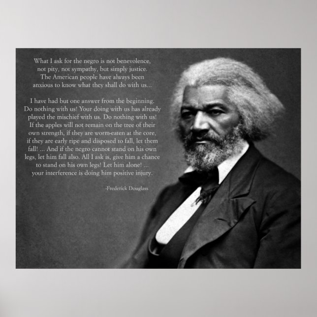 Frederick Douglass Zitat Poster (Vorne)