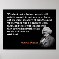 Frederick Douglass-Zitat zur Einreichung und zu Un