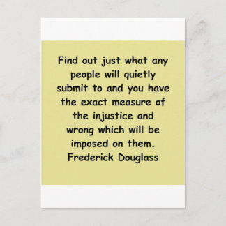 Frederick Douglass-Zitate Postkarte