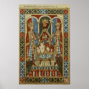 Frederick I mit seinen zwei Söhnen Poster