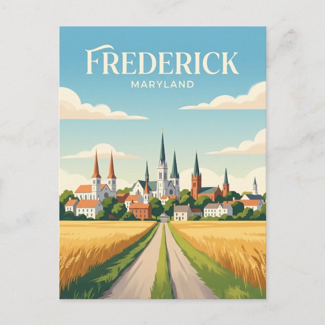 Frederick Maryland Postkarte (Vorderseite)