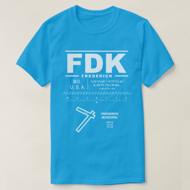 Frederick Municipal Airport FDK T - Shirt (Design vorne)