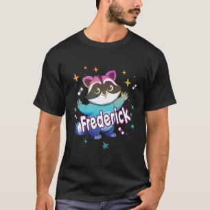 Frederick Name mit Raccoon T-Shirt