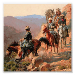 Frederick Remington „Mit der 10. Kavallerie“ Fotodruck