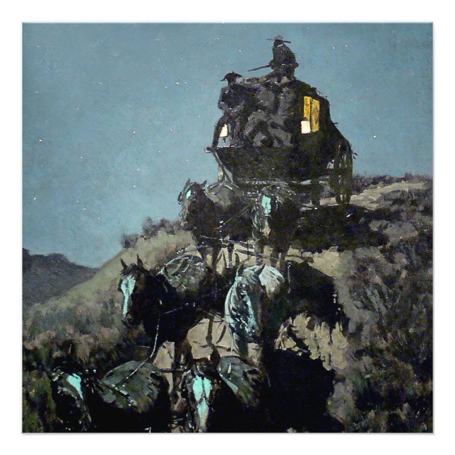 Frederick Remington "The Old Stagecoach" Fotodruck (Vorne)