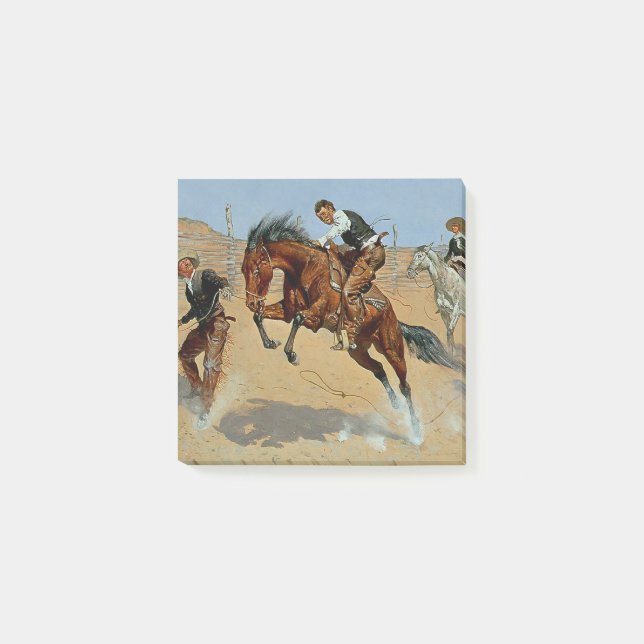 Frederick Remington Western Art "Dreh Ihn los" Post-it Klebezettel (Vorderseite)