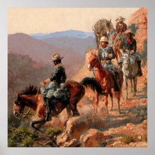 Frederick Remington "With the 10 th Cavalry" Poster