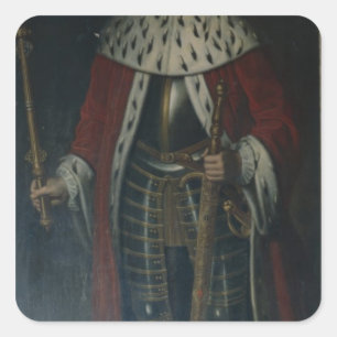 Frederick William I., König von Preußen Regalia Quadratischer Aufkleber