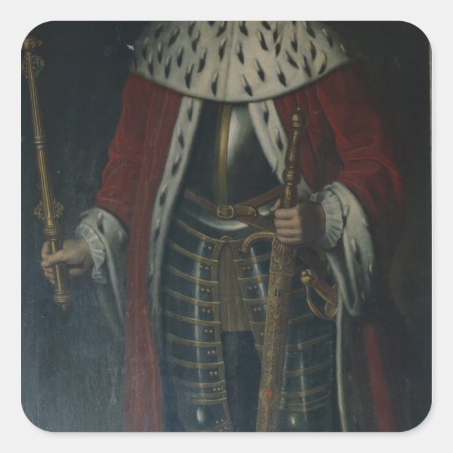 Frederick William I., König von Preußen Regalia Quadratischer Aufkleber (Vorderseite)
