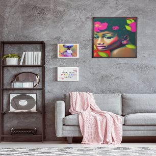 Fredericka Abstrakte Afrikanerin Poster