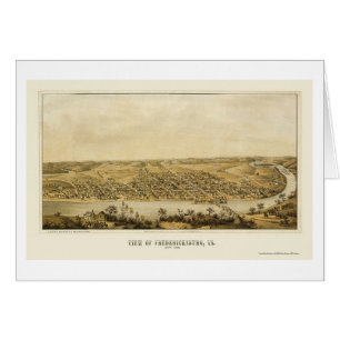 Fredericksburg, panoramische Karte VA - 1862