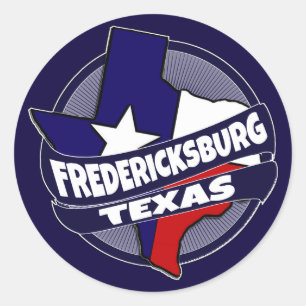 Fredericksburg Texas Flagge platzen Aufkleber