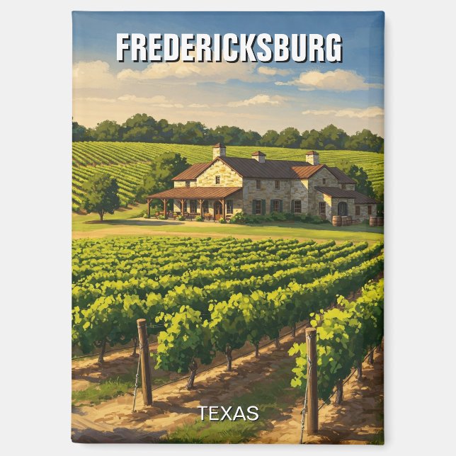 Fredericksburg Texas Travel Magnet (Vorderseite)