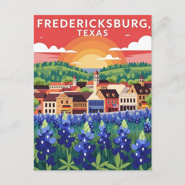 Fredericksburg Texas Travel Postkarte (Vorderseite)