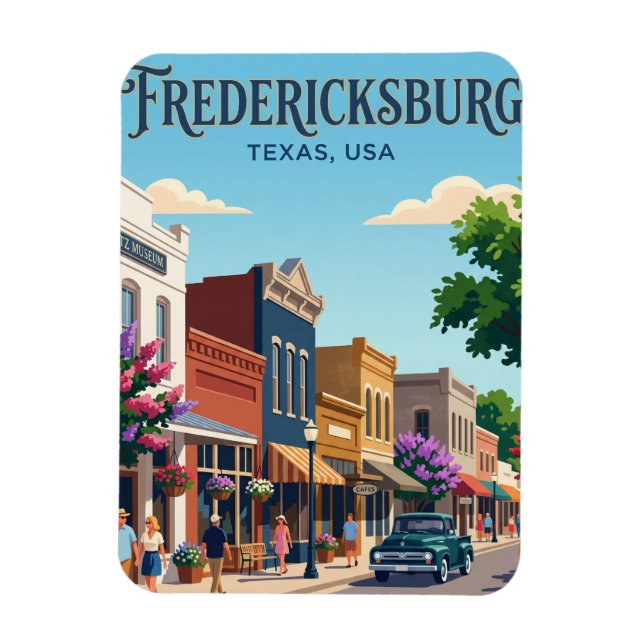 Fredericksburg USA Magnet (Vertikal)