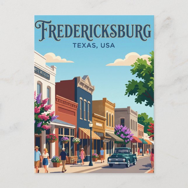 Fredericksburg USA Postkarte (Vorderseite)