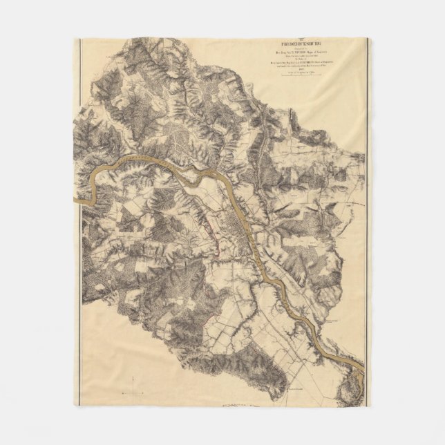 Fredericksburg, Virginia Fleecedecke (Vorderseite)