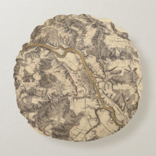 Fredericksburg, Virginia Rundes Kissen