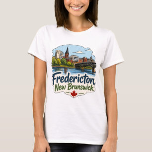 Fredericton New Brunswick Hübsche Skyline T-Shirt