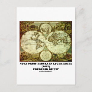 Frederik de Wit Nova Orbis Tabula Lucem Edita Postkarte