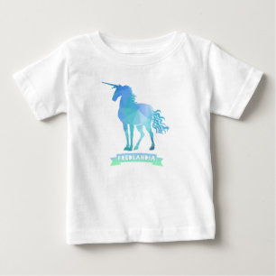 Fredlandia Unicorn Kleinkind Ruffle Kleid Baby T-shirt