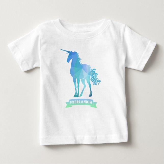 Fredlandia Unicorn Kleinkind Ruffle Kleid Baby T-shirt (Vorderseite)