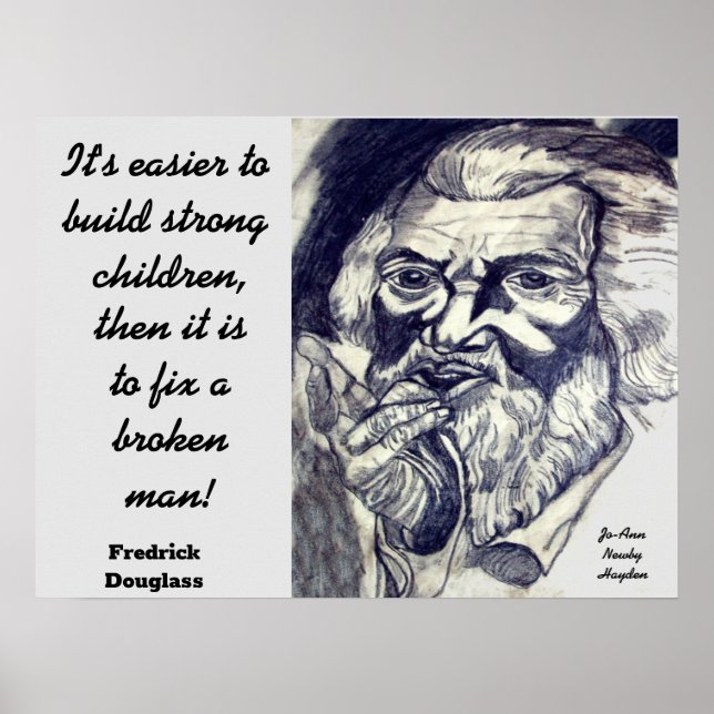 FREDRICK DOUGLASS QUOTE POSTER (Vorne)