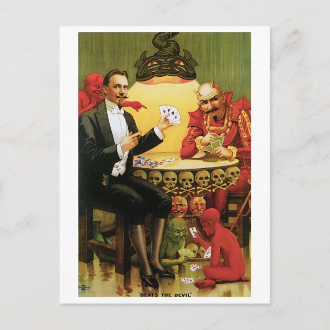 Fredrik The Great ~ Magician Vintag Magic Act Postkarte (Vorderseite)