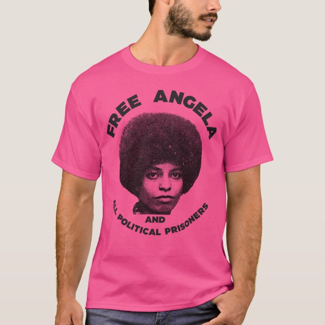 Free Angela Davis Zivil Rights Warrior Tribute T-Shirt (Vorderseite)