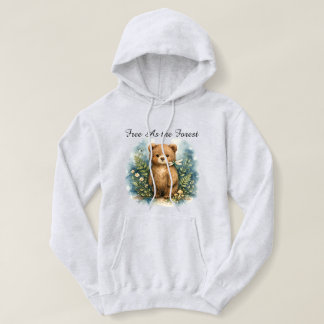 Free As the Forest Bären-Hoodie - Wald Hoodie