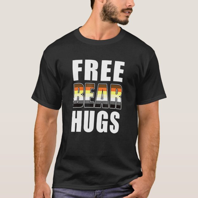 Free Bear Hugs Lgbtq Gay Pride Parade Bärenspass F T-Shirt (Vorderseite)