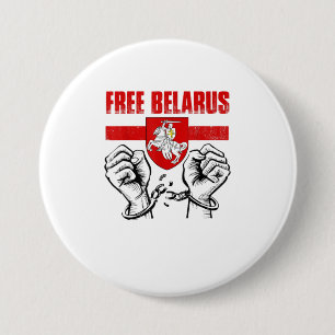 FREE BELARUS Pogonya Weißer Weißer Weißer Weiß Button
