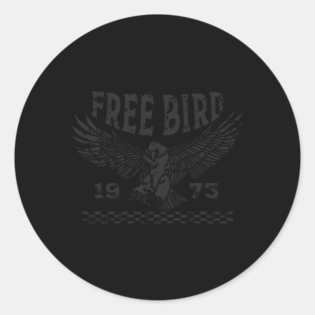 Free Bird Fiery for Music Runder Aufkleber (Vorderseite)