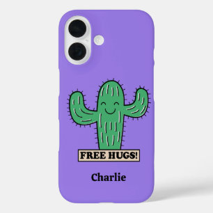 Free Cactus Hugs individuelle Name iPhone 16 Hülle