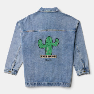 Free Cactus Hugs individuelle Name Jeansjacke