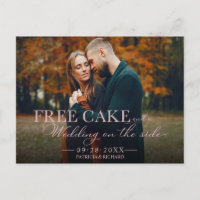 Free Cake Funny Wedding Save the Date Volles Foto